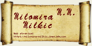 Milomira Milkić vizit kartica